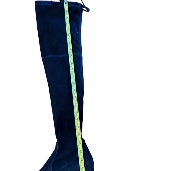 Stuart Weitzman Genna 25 City Boot in Navy Suede - Picture 7 of 9